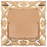 Hand Carved Mirror Brown 50x50cm Solid Mango Wood