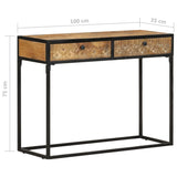 Table console 100x35x75 cm Bois de manguier massif