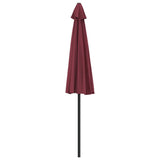 Parasol de balcon mât en aluminium Bordeaux 270x144x222 cm Demi