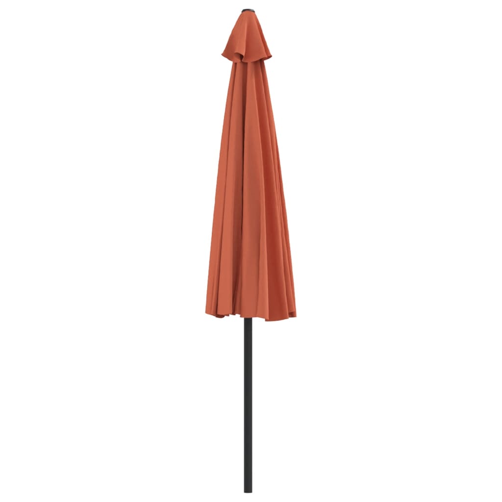 Parasol de balcon et mât en aluminium Terre cuite 300x155x223cm