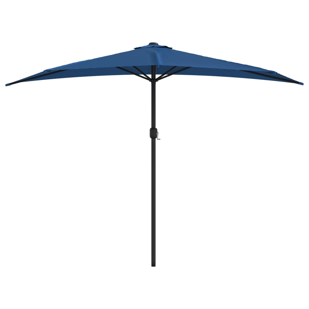 Parasol de balcon avec mât en aluminium Bleu 300x155x223cm Demi