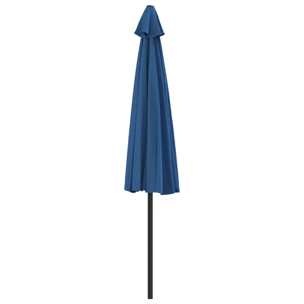 Parasol de balcon avec mât en aluminium Bleu 300x155x223cm Demi