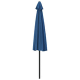 Parasol de balcon avec mât en aluminium Bleu 300x155x223cm Demi