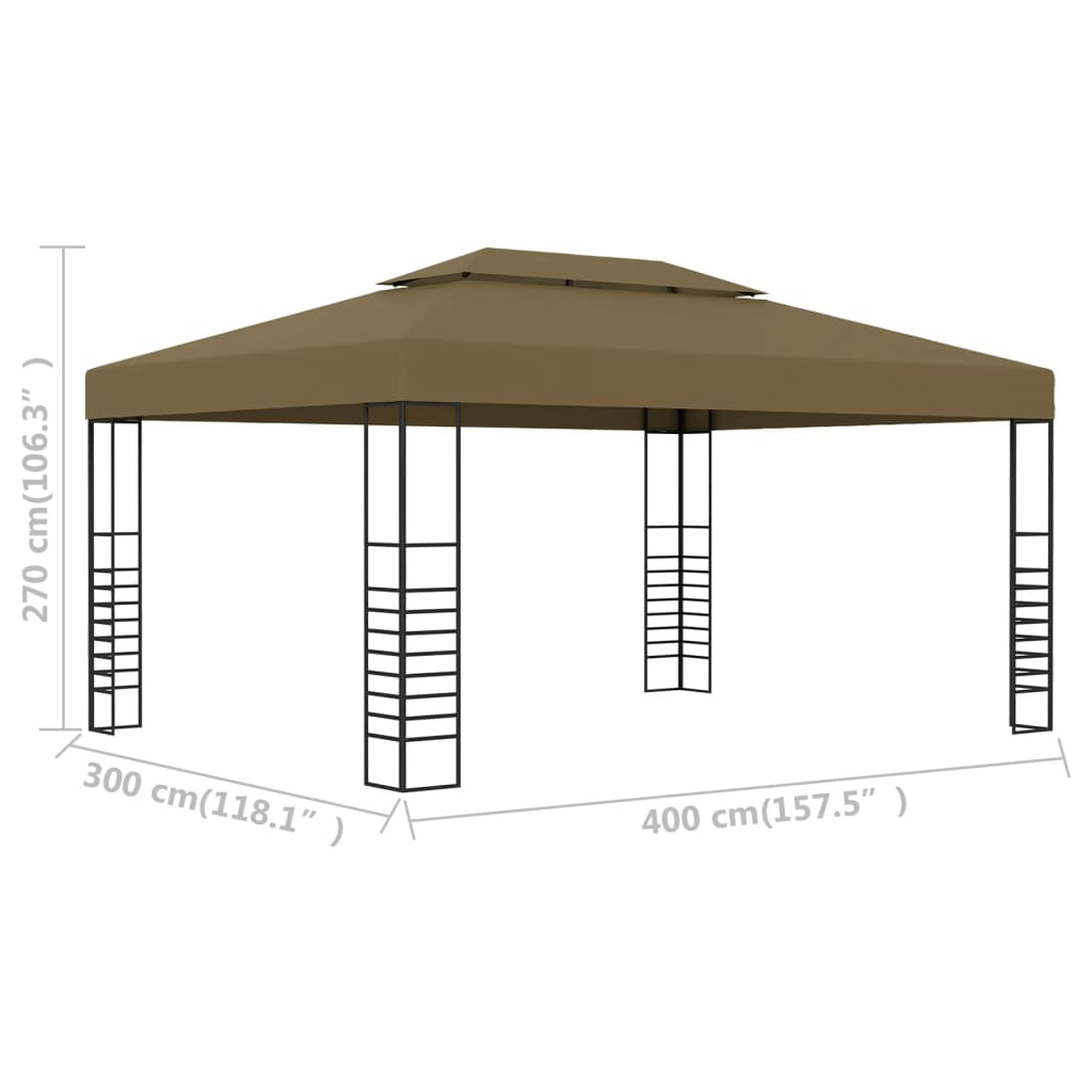 Chapiteau 3x4 m Taupe 180 g/m²