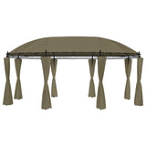 Belvédère avec rideaux 520x349x255 cm Taupe 180 g/m²