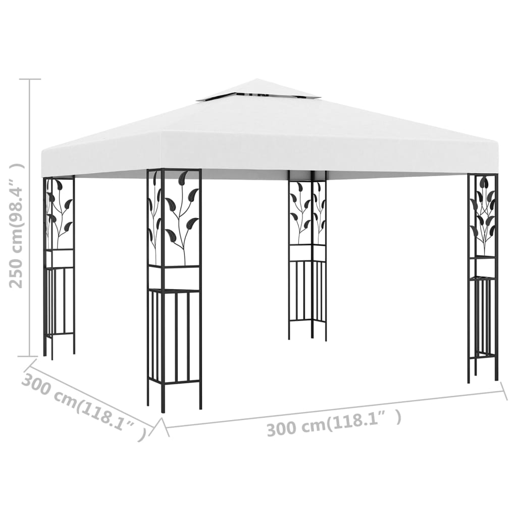 Tonnelle 3x3 m Blanc 180 g/m²