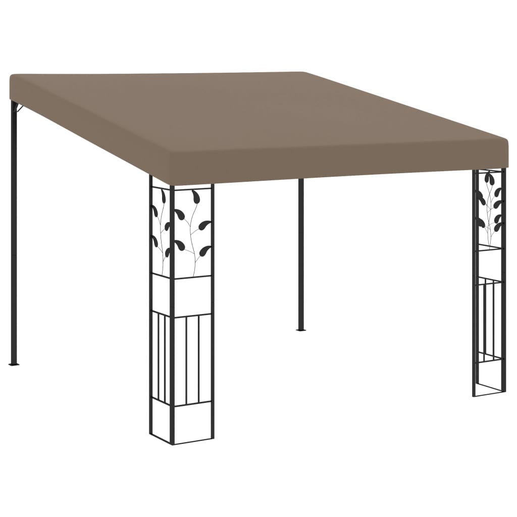 Wall-mounted gazebo 3x3x2.5 m Taupe