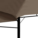 Belvédère et double toits étentus 3x3x2,75 m Taupe 180g/m²