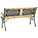 Banc de jardin 122 cm fonte et bois de sapin massif