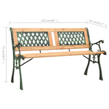 Banc de jardin 122 cm fonte et bois de sapin massif