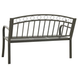 Banc de jardin avec une table 125 cm acier gris