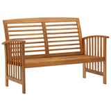 Banc de jardin 119 cm bois d'acacia solide