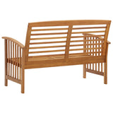 Banc de jardin 119 cm bois d'acacia solide