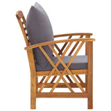 Chaises de jardin avec coussins lot de 2 Bois d'acacia massif