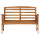 Banc de jardin 119 cm bois d'acacia solide