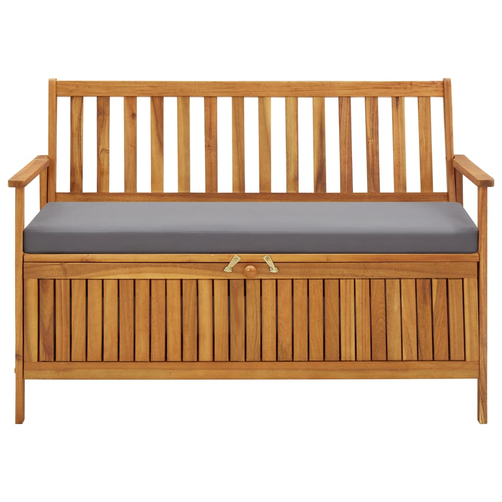 Banc de rangement de jardin 120 cm Bois d'acacia solide