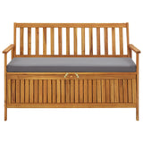 Banc de rangement de jardin 120 cm Bois d'acacia solide