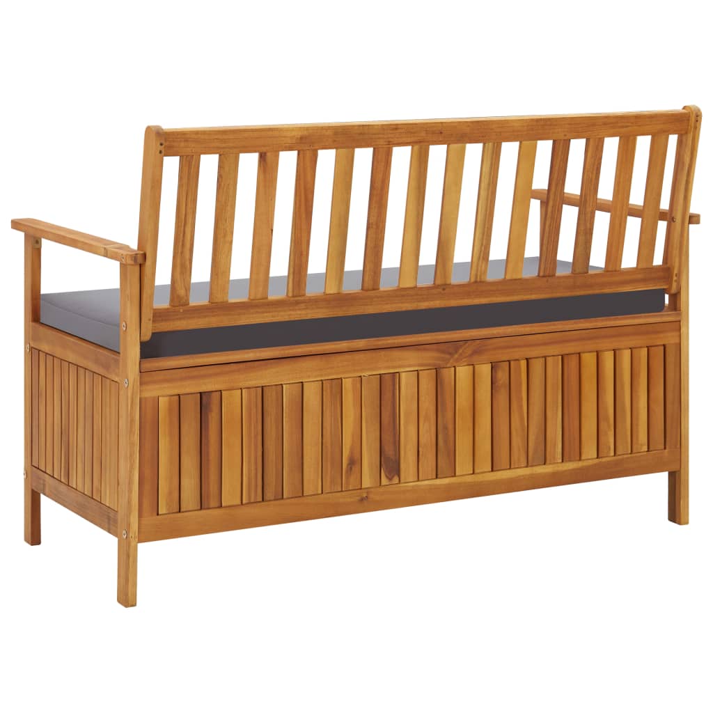 Banc de rangement de jardin 120 cm Bois d'acacia solide