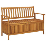 Banc de rangement de jardin 120 cm bois d'acacia solide