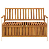 Banc de rangement de jardin 120 cm bois d'acacia solide