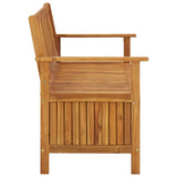 Banc de rangement de jardin 120 cm bois d'acacia solide