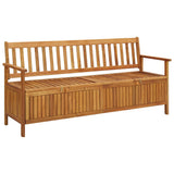 Banc de rangement de jardin 170 cm bois d'acacia solide