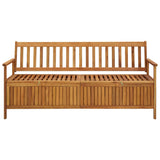 Banc de rangement de jardin 170 cm bois d'acacia solide