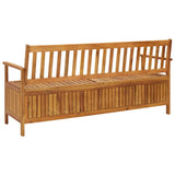 Banc de rangement de jardin 170 cm bois d'acacia solide