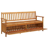 Banc de rangement de jardin 170 cm bois d'acacia solide