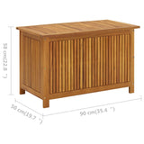 Boîte de rangement de jardin 90x50x58 cm bois d'acacia massif