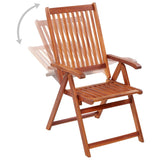 Chaises pliables de jardin lot de 3 Bois d'acacia solide