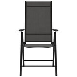 Chaises de jardin pliables lot de 6 Textilène Noir