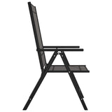 Chaises de jardin pliables lot de 6 Textilène Noir