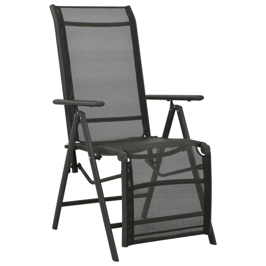 Chaises inclinables de jardin lot de 2 Textilène et aluminium