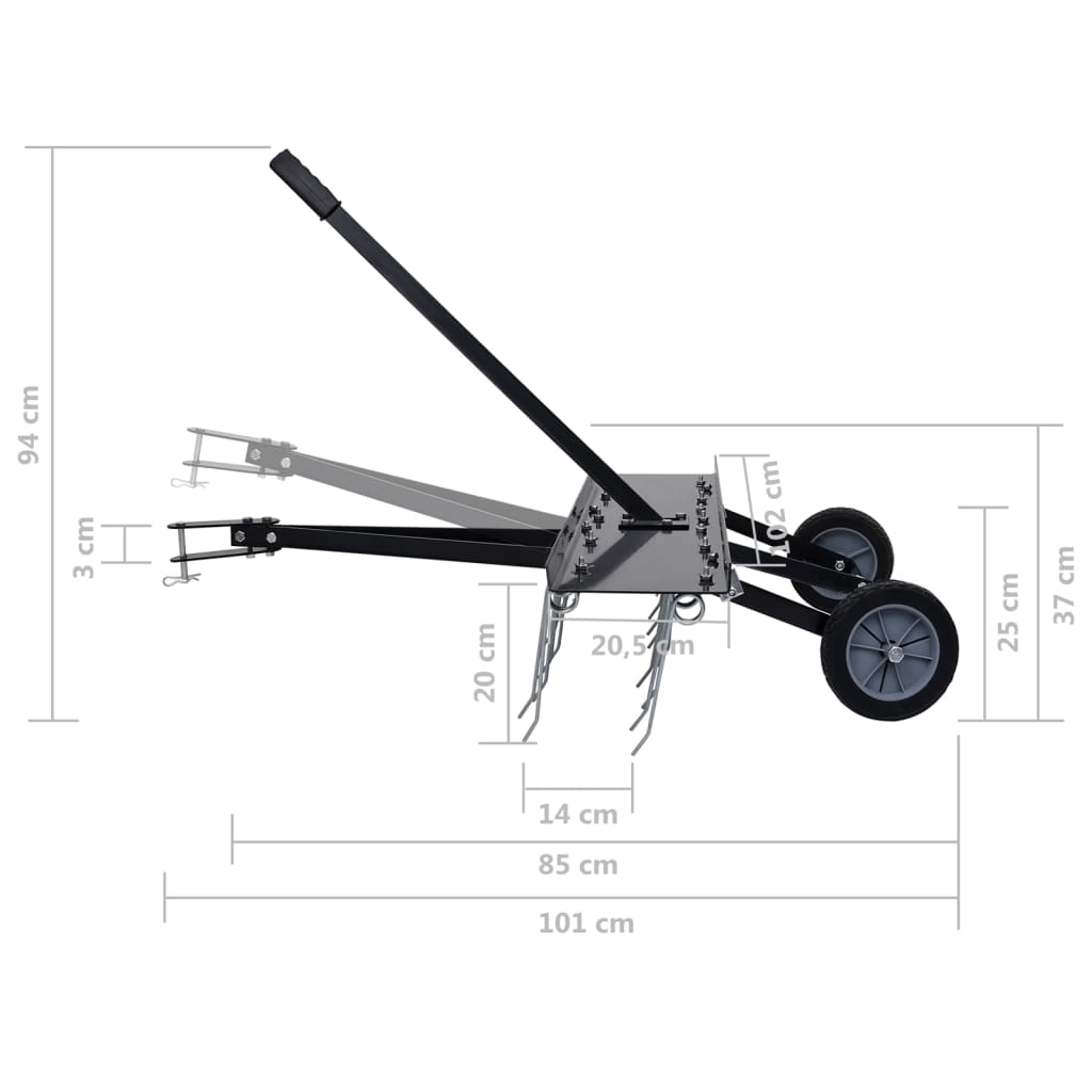 Scarificateur pour tondeuse autoportée 100 cm