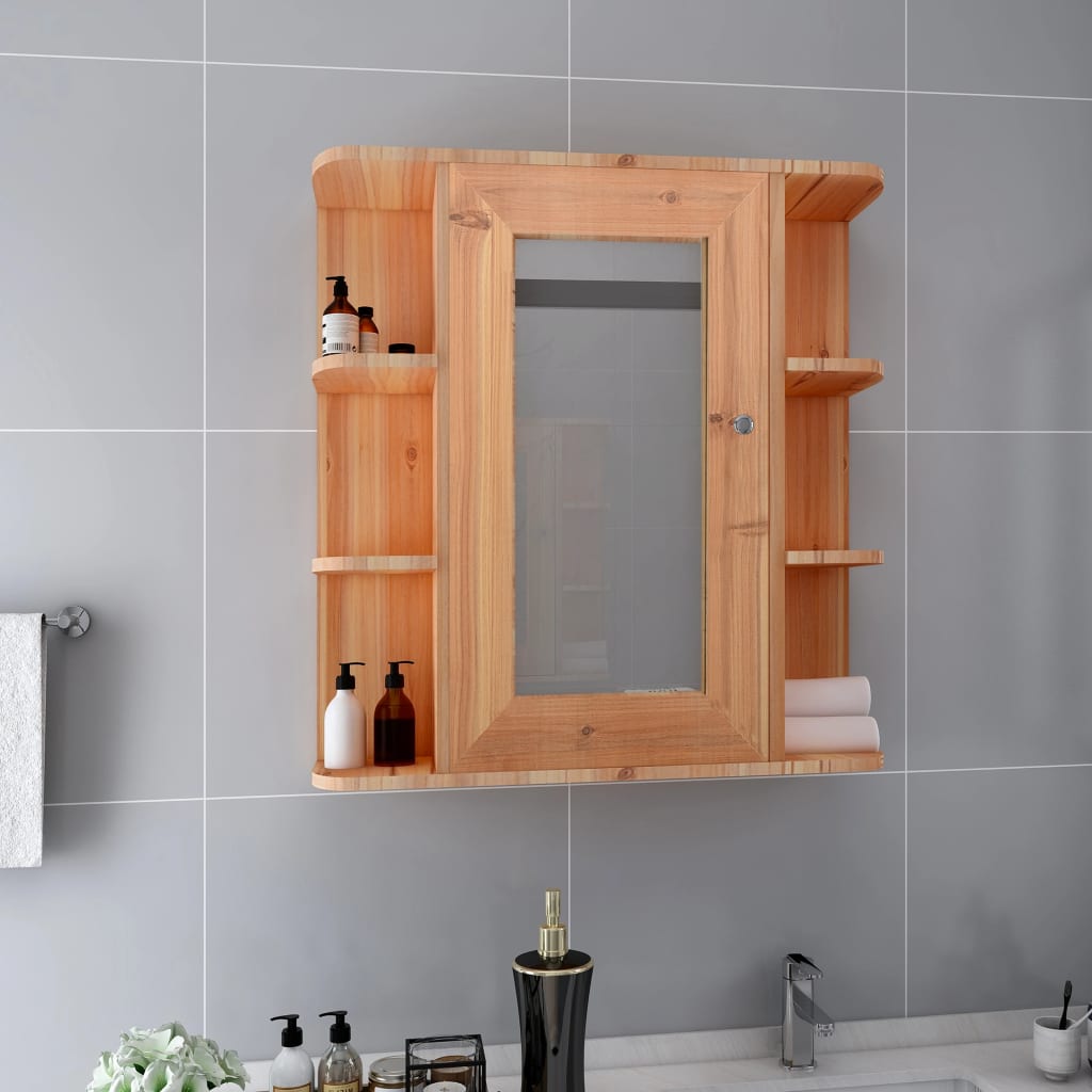 Bathroom mirror cabinet Oak 66x17x63 cm MDF