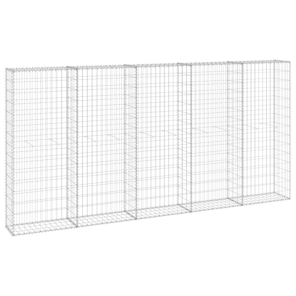 Mur en gabion avec couvercles Acier galvanisé 300x30x150 cm