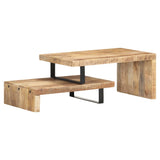 Ensemble de table basse 2 pcs Bois de manguier massif