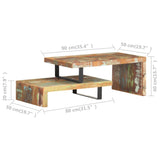 Ensemble de table basse 2 pcs Bois de récupération massif