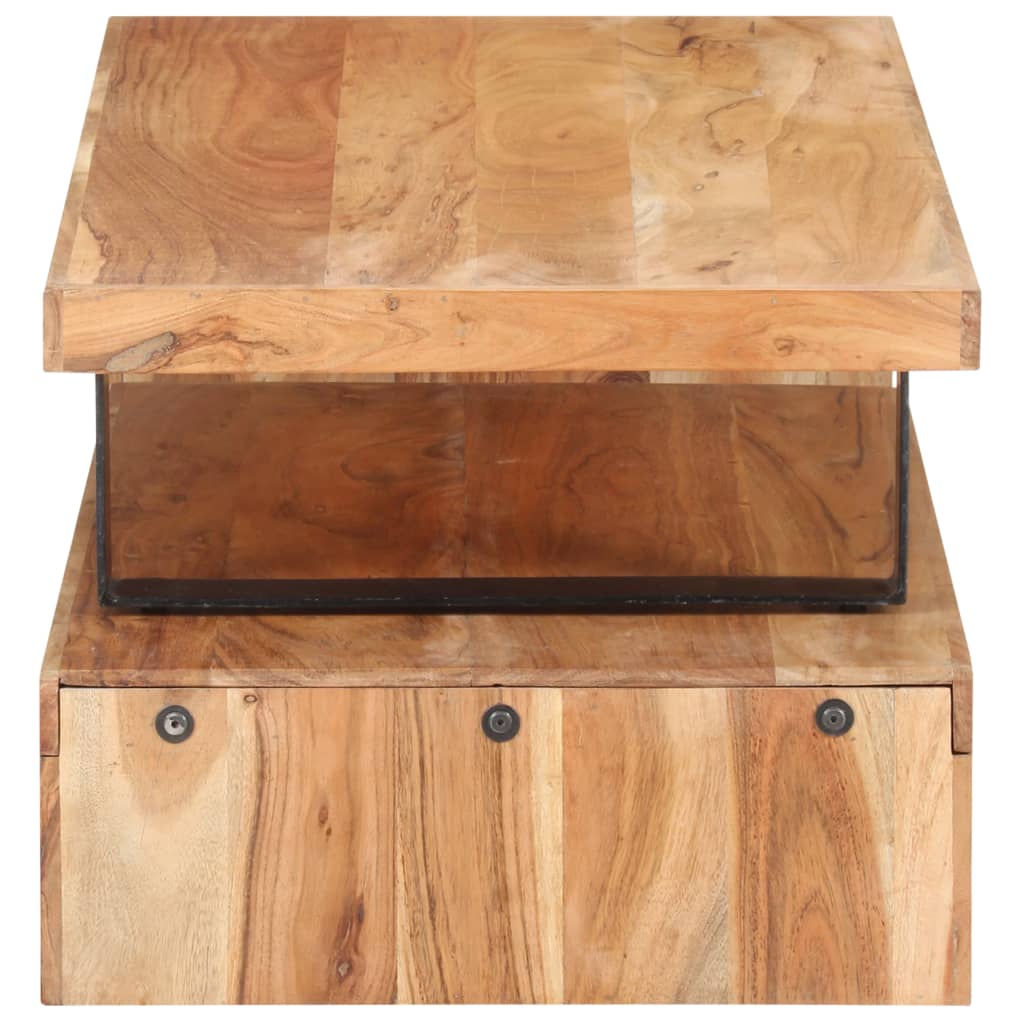 Ensemble de 2 tables basses Bois d'acacia massif