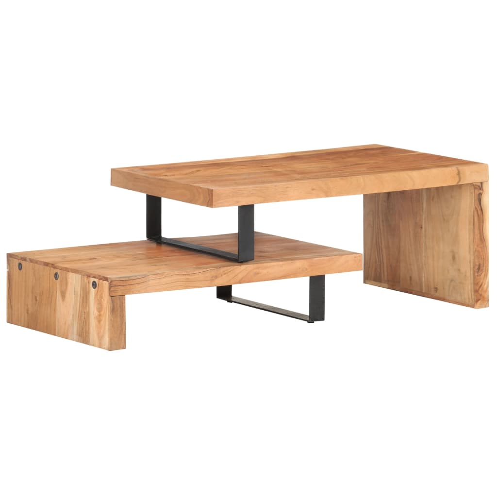 Ensemble de 2 tables basses Bois d'acacia massif