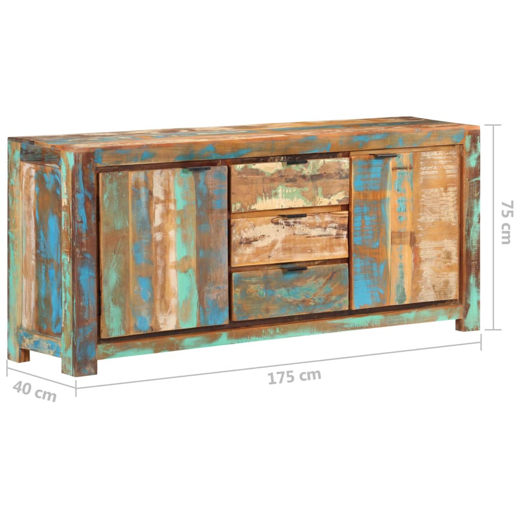 Sideboard 175x40x75 cm Massives Altholz