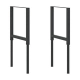 Cadres d'établi réglables 2 pcs Métal 55x(69-95,5) cm Noir