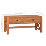 Meuble TV 100x40x45 cm Bois de teck