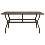 Table de jardin Marron 140x80x72 cm Acier