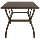 Table de jardin Marron 140x80x72 cm Acier