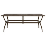 Table de jardin Marron 190x80x72 cm Acier