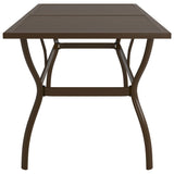 Table de jardin Marron 190x80x72 cm Acier