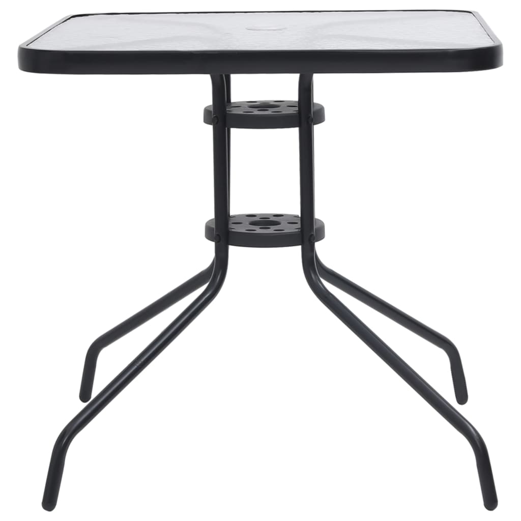 Table de jardin Noir 70x70x70 cm Acier