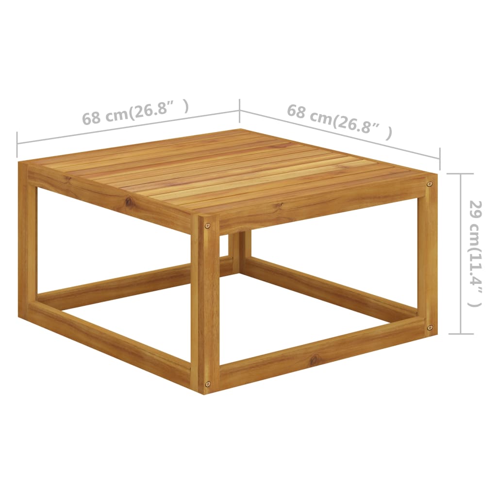 Table basse 68x68x29 cm Bois d'acacia solide